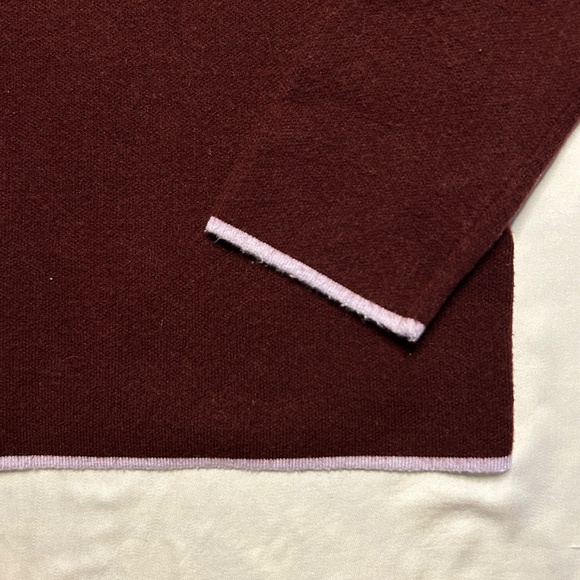 Anthropologie Lizzie Women’s Mock Neck Sweater Burgundy Sz S - Picture 3 of 9